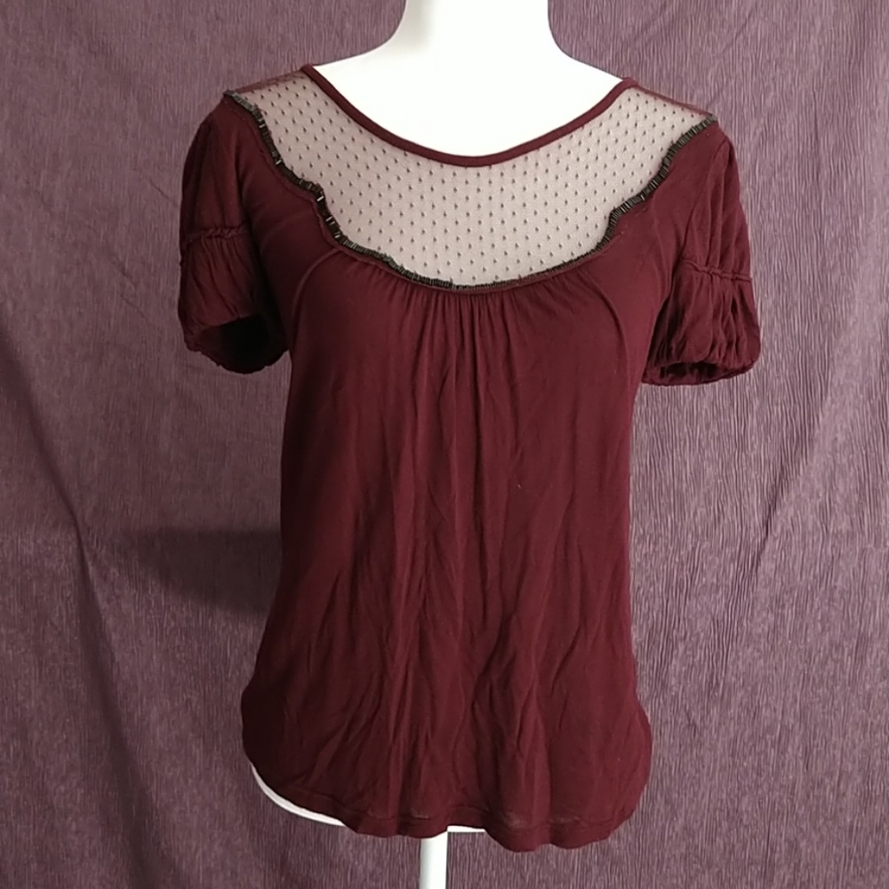 Boho Wine Color Blouse
